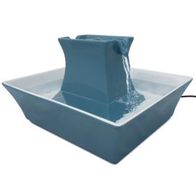 Drinkwell Pagoda Fountain (Option: Blue Stoneware)
